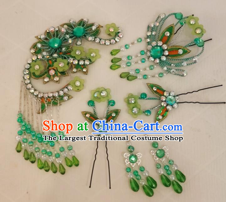 Chinese Traditional Opera Diva Headpieces Huangmei Opera Noble Lady Hairpins Beijing Opera Hair Accessories