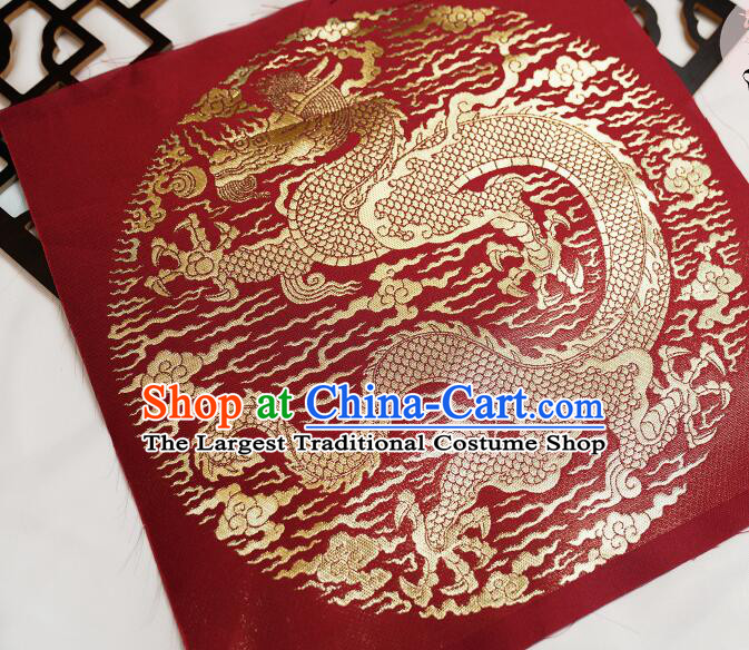China Traditional Drapery Classical Dragon Pattern Brocade Fabric Ancient Costume Silk Fabrics
