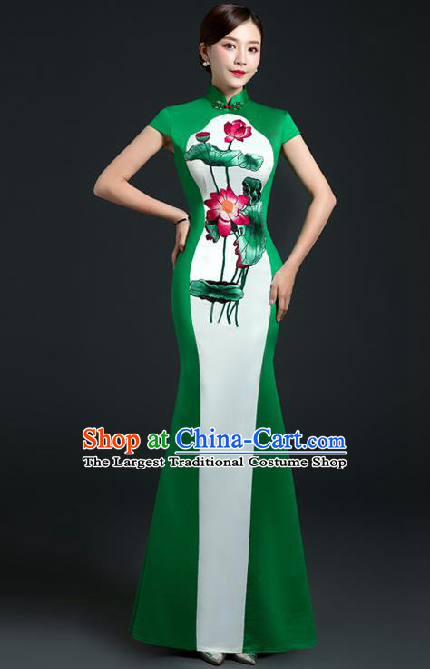Asian Traditional Vietnam Female Costume Vietnamese Bride Cheongsam Peach  Pink Ao Dai Qipao Dress for Women