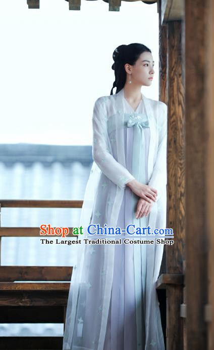 Chinese Ancient Princess Dress Costumes Palace Lady Clothing TV Series Sword Snow Stride Maidservant Replica Garments