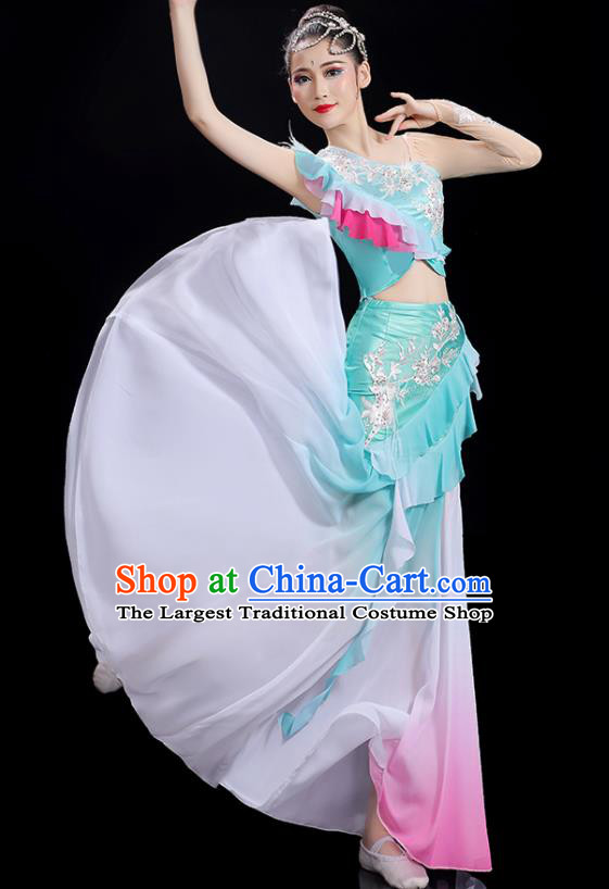 Chinese Stage Performance Outfit Peacock Dance Clothing Woman Solo Dance Dress Dai Nationality Dance Costume