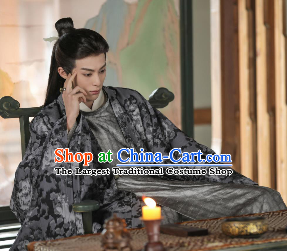 Chinese TV Series Love Between Fairy and Devil Dongfang Qing Cang Clothing Ancient Demon Lord Garment Costumes Traditional Hanfu Garments