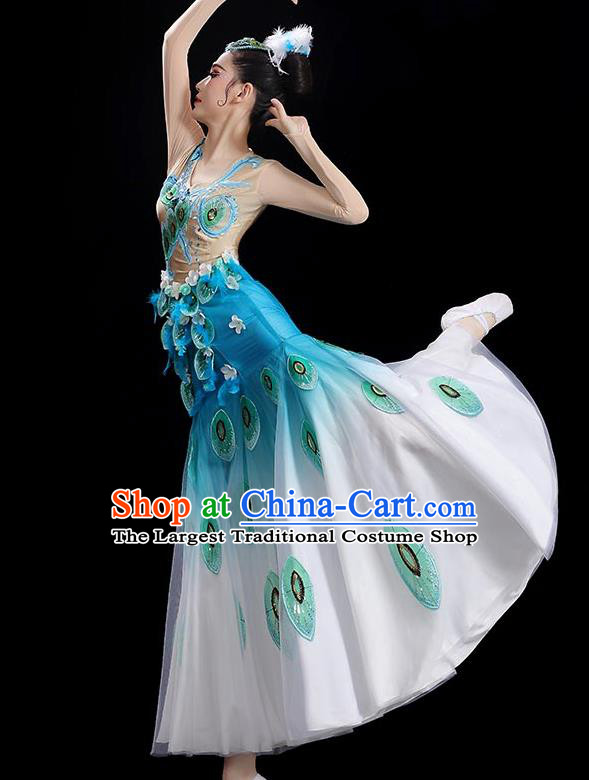 Chinese Yunnan Ethnic Dance Fashion Classical Dance Costume Peacock Dance Dress Dai Nationality Dance Clothing