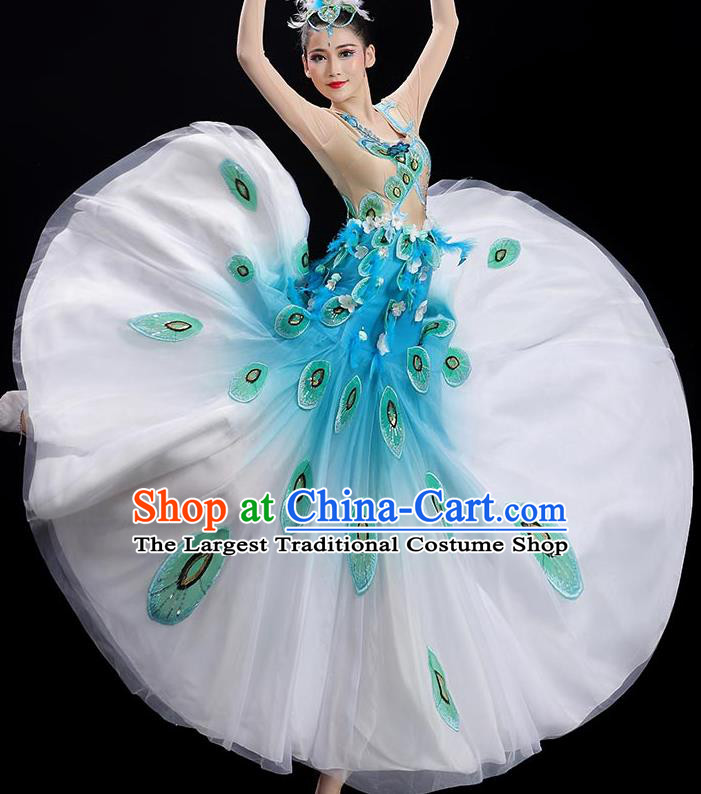 Chinese Yunnan Ethnic Dance Fashion Classical Dance Costume Peacock Dance Dress Dai Nationality Dance Clothing
