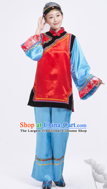 Chinese Lantern Festival Yangko Performance Outfits Folk Dance Costumes Ancient Landlord Shiva Clothing