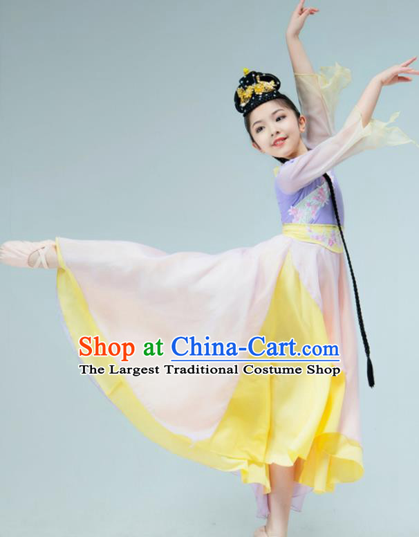 Chinese Fan Dance Garment Han Tang Dance Clothing Stage Performance Costume Classical Dance Dress