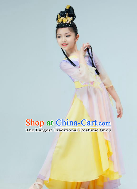 Chinese Fan Dance Garment Han Tang Dance Clothing Stage Performance Costume Classical Dance Dress
