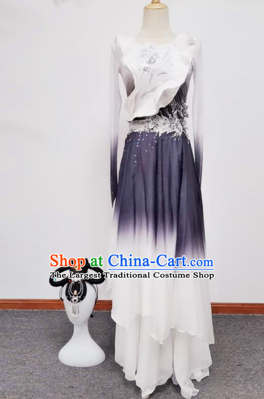 Chinese Classical Dance Outfit Umbrella Dance Garments Women Dance Clothing Stage Performance Costume