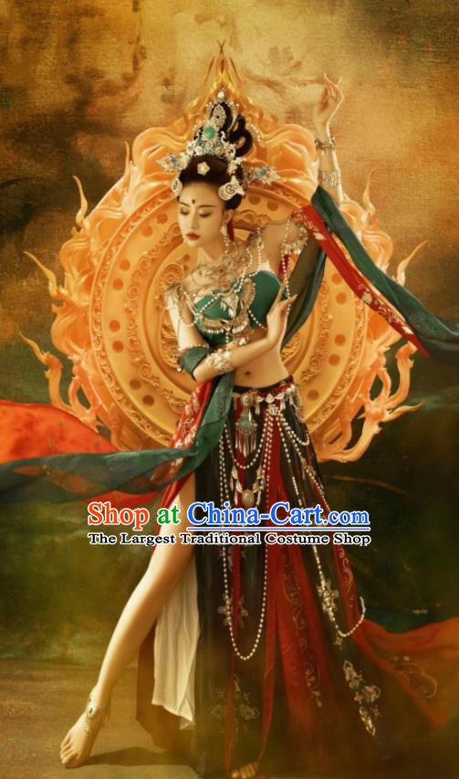 Chinese Dunhuang Flying Apsaras Dress Classical Dance Garment Costumes Ancient Fairy Clothing