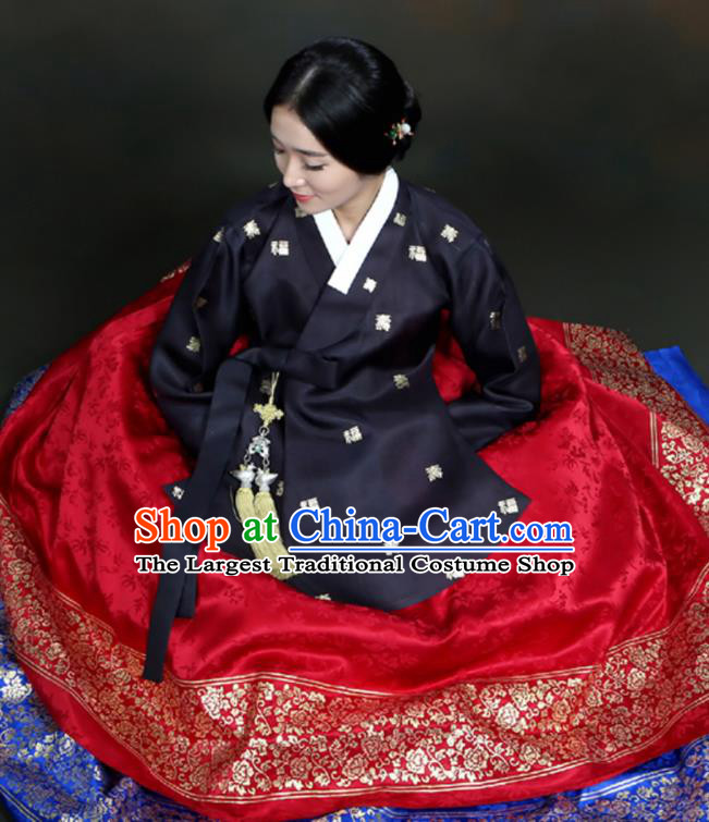 Top Korean Bride Garment Costumes Court Wedding Clothing Handmade Hanbok