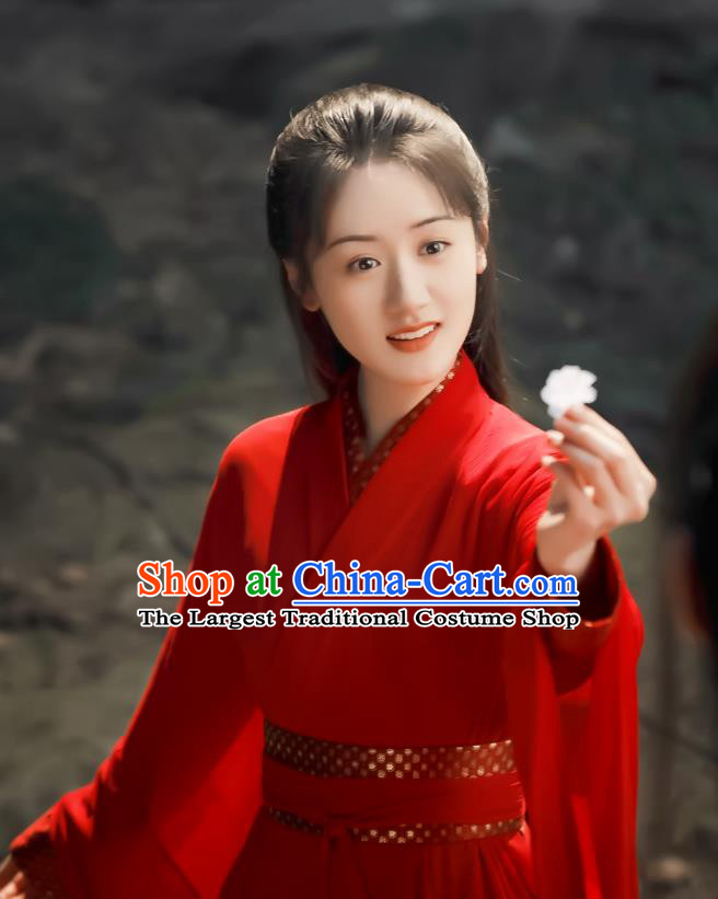 Chinese Traditional Garment Costumes TV Series Love and Redemption Chu Xuan Ji Red Dress Ancient Fairy Beauty Clothing
