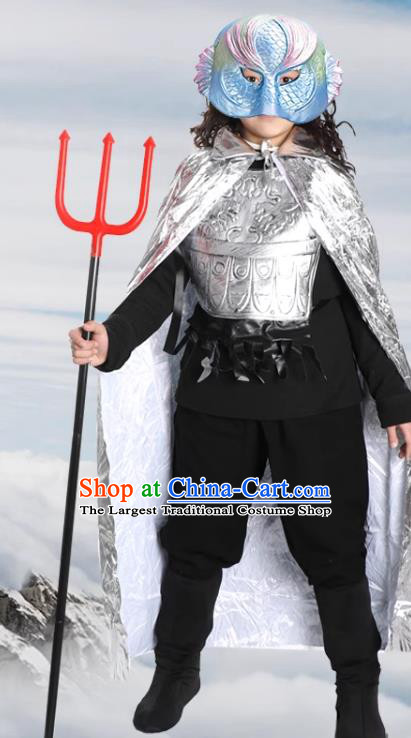 China TV Series Journey to the West Fish Monster Ben Bo Er Ba Clothing Halloween Cosplay Goblin Costume