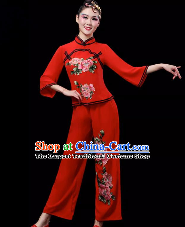Ethnic Dance Costumes For Middle Aged And Elderly Women Fan Dance Performance Costumes Yangko Costumes Square Dance Suits