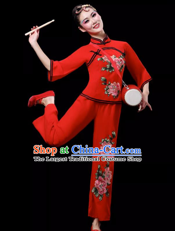 Ethnic Dance Costumes For Middle Aged And Elderly Women Fan Dance Performance Costumes Yangko Costumes Square Dance Suits