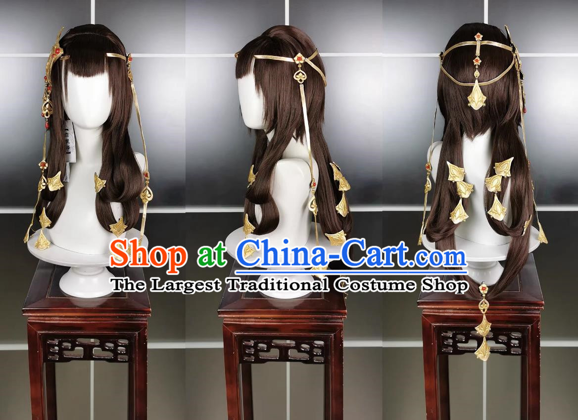 Qixiu Loli Dingguo Xiuluo Wig and Headdress Jianwang 3 Jiansan Cosplay Headpiece