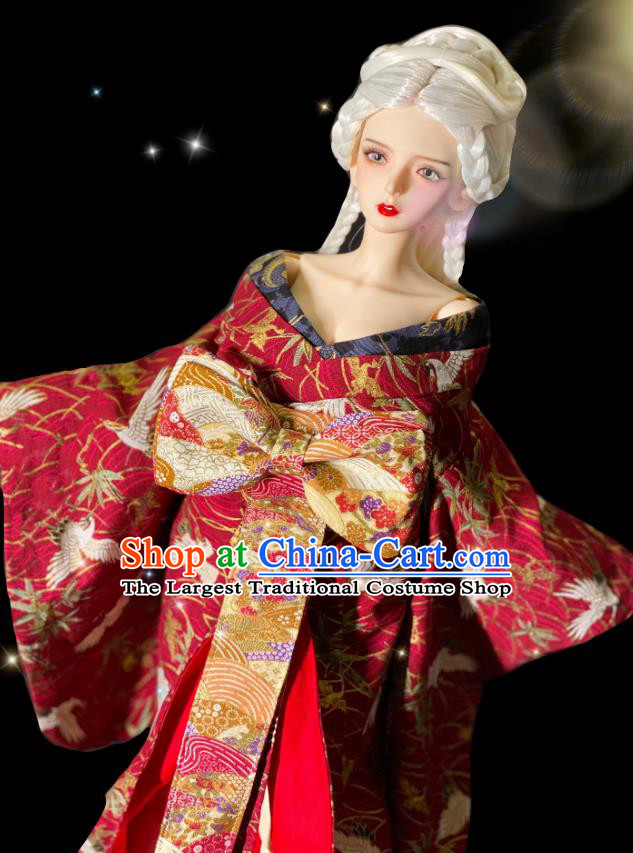 Handmade BJD Doll Costume Top Super Dollfie Clothing Customize Girl Trailing Kimono