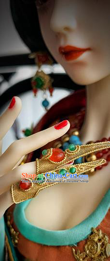 Handmade BJD Finger Guards Chinese Tang Dynasty Empress Accessories Customize Hanfu Doll Jewelries