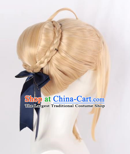 Fate My King Saber Mixed Golden Hair Version Cosplay Ladies Anime Wig