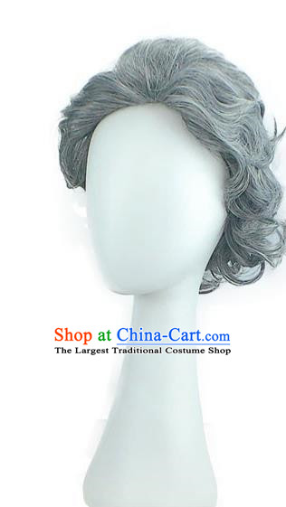 Wig Male Classical Symphony Father Stage Performance Musician Realistic Wig Headgear