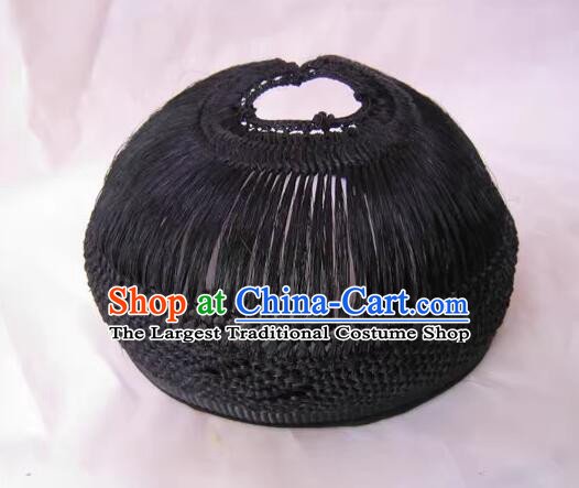 Handmade Chinese Taoist Hat Traditional Taoism Headband Black Headwear