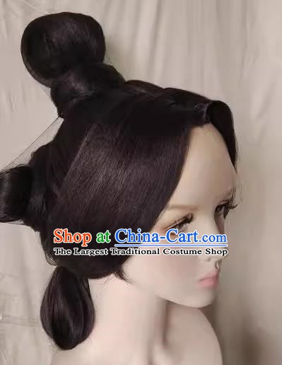 Front Hand Hook Wig Front Lace Brown Style COSPLAY Women Three Kingdoms Killing Wu Ran