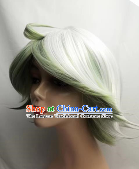Plushuka COS Comes From The Abyss Two Color Highlight Turned Up Short Cosplay Wig