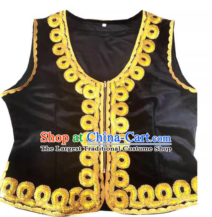 China Xinjiang dance Maixi Lapu gold velvet lace vest vest