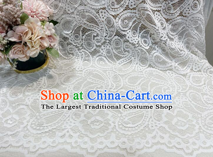 Top Dress Lace Fabric Hollowed Out White Lace Material Costume Cloth