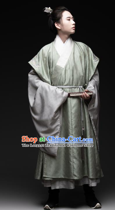 Chinese Ancient Scholar Clothing Ming Dynasty Swordsman Hanfu Traditional Priest Frock Garment Costumes