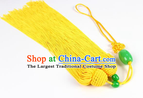 Chinese Tai Chi Sword Tassels Handmade Jade Pendant
