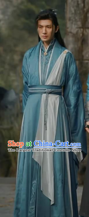 Chinese Drama The Blood of Youth Xiao Se Fashion Ancient Prince Garment Costumes Swordsman Blue Clothing