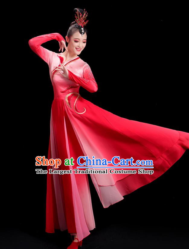China Waist Drum Dance Fashion Folk Dance Clothing Women Group Stage Show Uniform Yangko Dance Costume