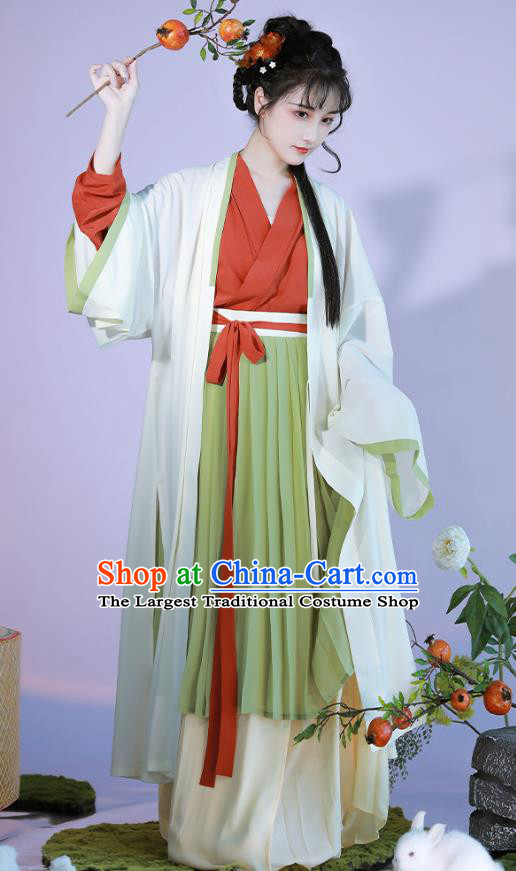 China Traditional Female Hanfu Dress Ancient Young Woman Costumes Song Dynasty Princess Clothing