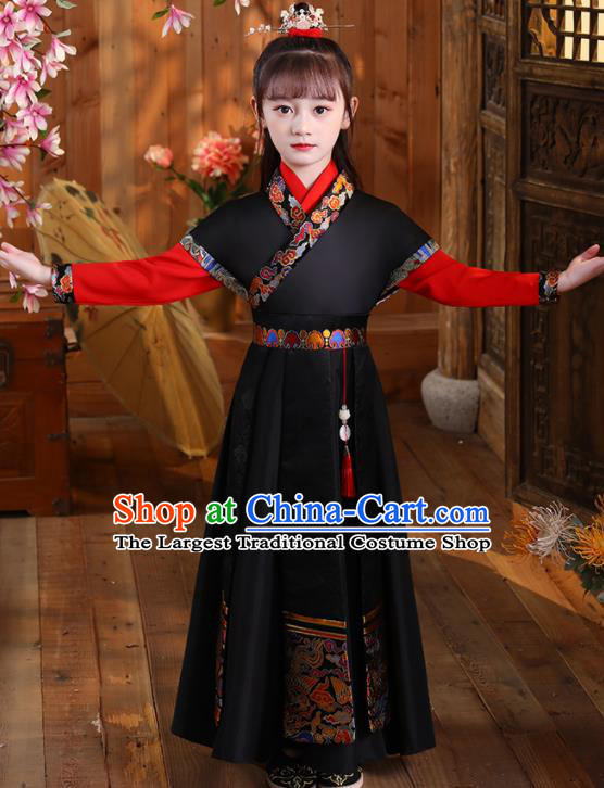 Children Day Hanfu Clothing Girl Stage Performance Costume Chinese Folk Dance Fashion Swordsman Outfit