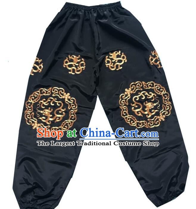 China Changing Mask Performance Black Trousers Sichuan Opera Bian Lian Embroidered Pants