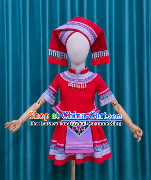March Three Zhuang National Costume Girls Skirt Suit
