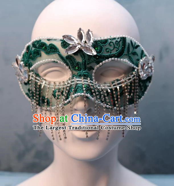 Tassel Mask Masquerade Half Cover Face Mask Antique Lace Eye Mask Party Gathering