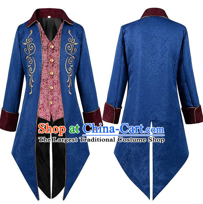 Medieval Court Embroidered Tuxedo Gorgeous Phnom Penh Aristocratic Costume European And American Stage Drama Large Size Gentleman Uniform