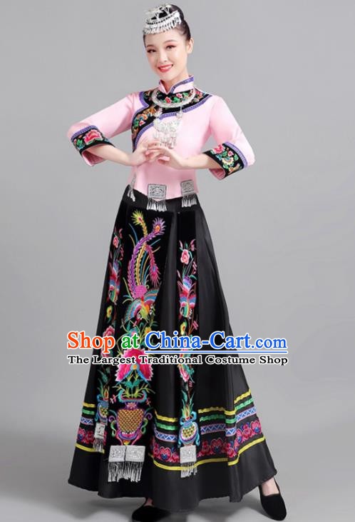 56 Ethnic Minority Costumes Female Miao Yao Yao Yi Yi Embroidery Adult Tujia Costume Performance Dance Performance