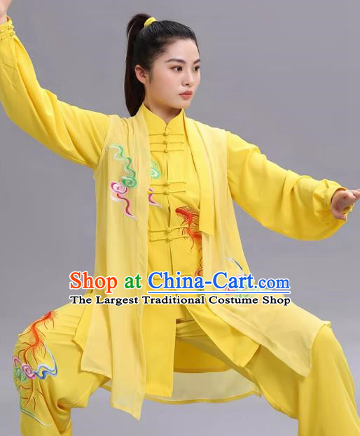Tai Chi Three Piece Suit Caifeng Spring And Summer Performance Clothing Qigong Practice Middle Aged And Elderly Tai Chi Competition Clothing Female