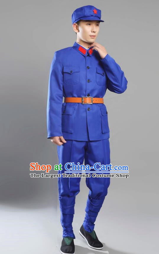 Red Army Uniform Anti Performance Sapphire Blue Suit