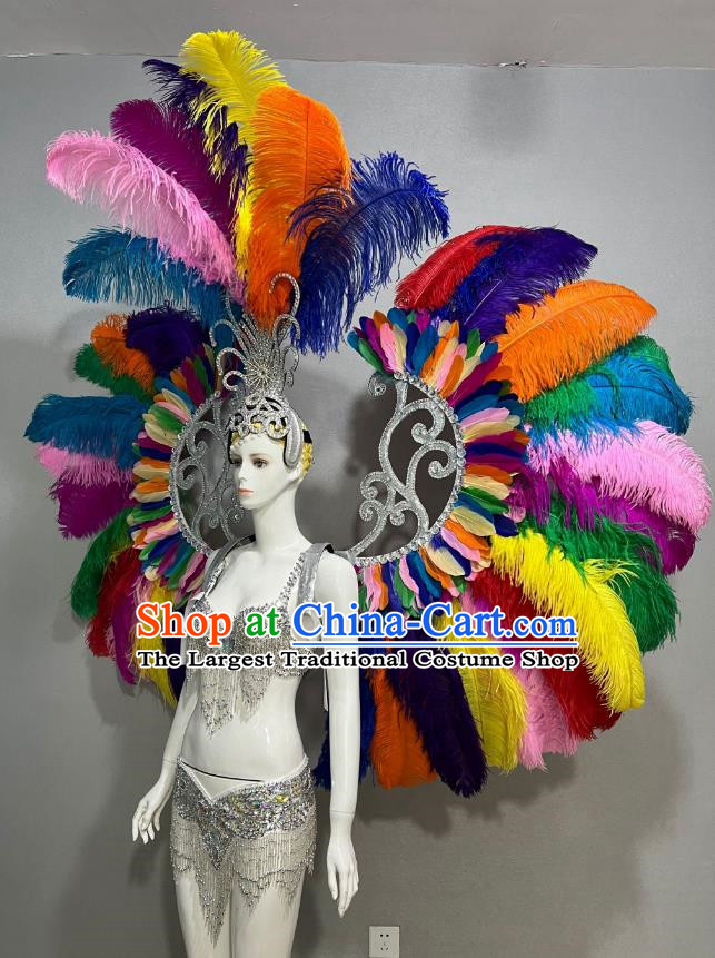 Color Opener Show Show Feather Headdress Dance Team Samba Costumes Carnival Halloween