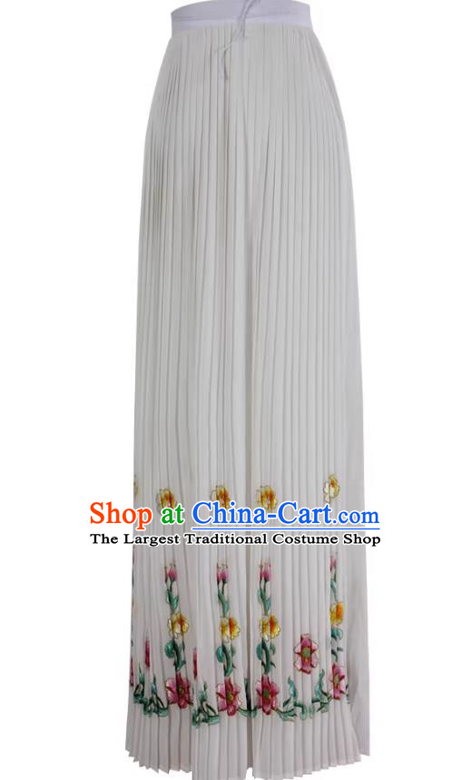 Pleated Skirt Shaoxing Opera Beijing Opera Kunqu Opera Huadan Miss Xiaodan Embroidered Skirt