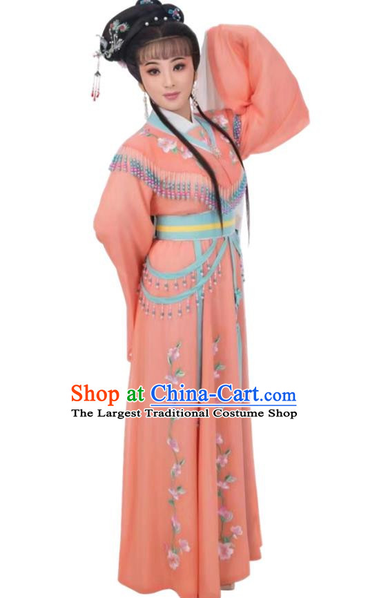 Orange Pink Huadan Costume Yue Opera Miss Xiaodan Costume Chinese Style Ancient Costume