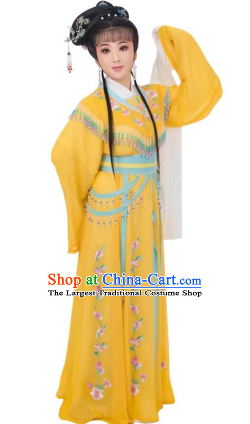 Yellow Huadan Costume Yue Opera Miss Xiaodan Costume Chinese Style Ancient Costume