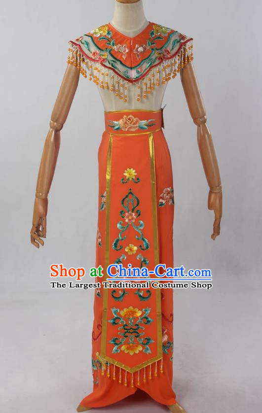 Orange Cloud Shoulder Long Bag Skirt Belt Wearing Huadan Costume Female Lady Clothes Chinese Style Costume Ancient Costume