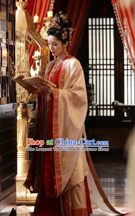 China Song Dynasty Empress Costumes Ancient Royal Queen Clothing TV Series New Life Begins Shangguan Yan Dress