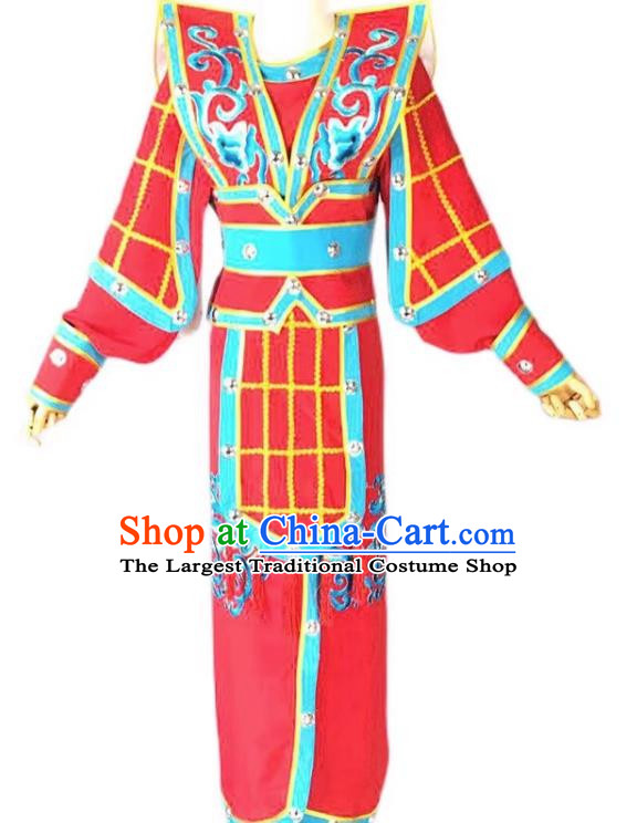 Red Drama Men Military Uniforms Costumes Yue Opera Huangmei Opera Performance Costumes Official Uniforms Martial Arts Uniforms