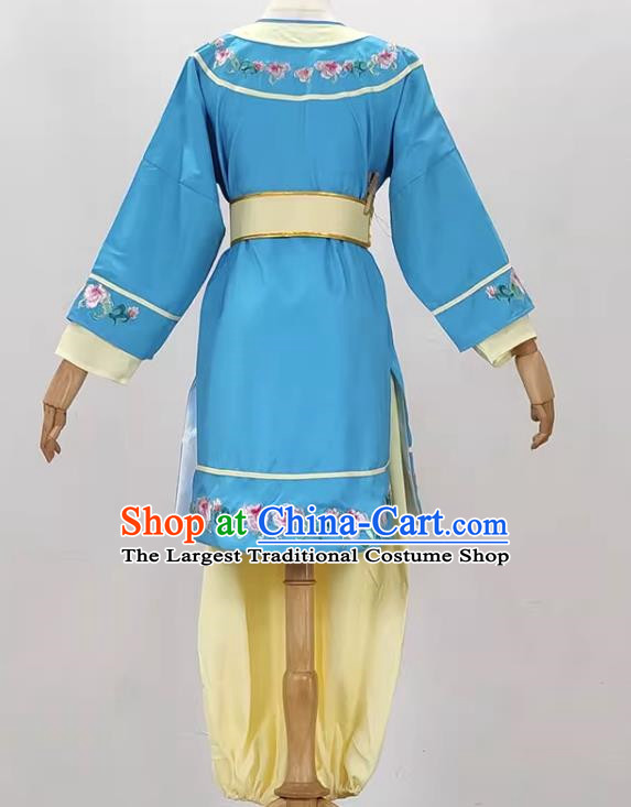 Blue And Yellow Shutong Four Nine Embroidered Costumes Yue Opera Qiong Opera Huangmei Opera Drama