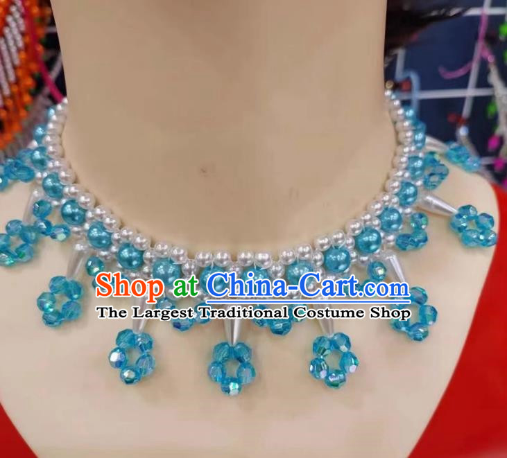 Blue Yangko Series Accessories Princess Style Forehead Chain Necklace Set Duo Opera Necklace Forehead Chain